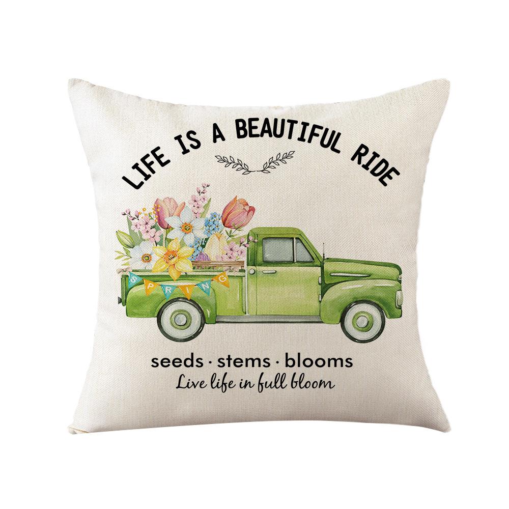 Aquarell Frühlings Kissenbezug Nordische Blume Heim Kissenbezug Polyester Schlafzimmer Sofa Kissenbezug
