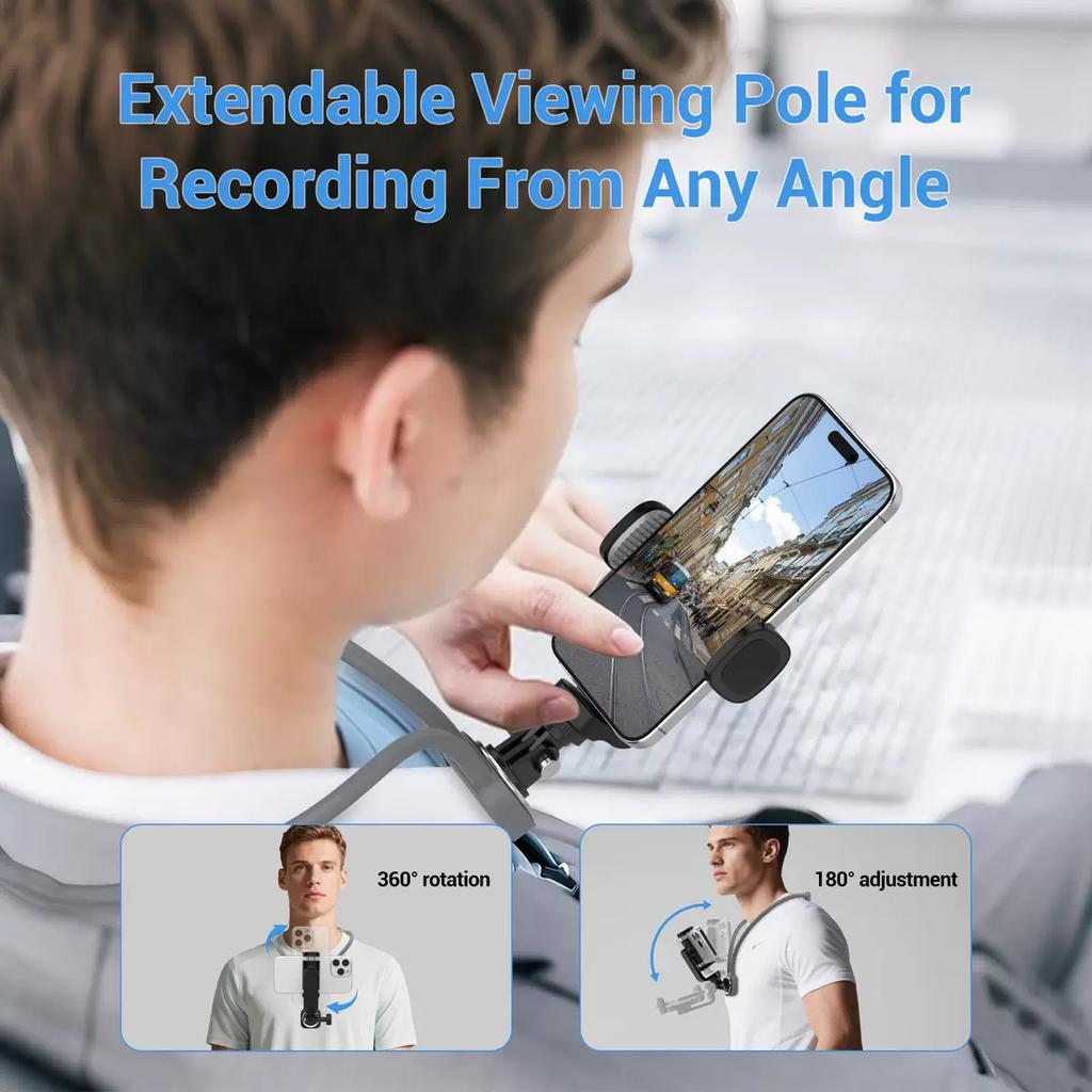 Neck Holder for Mobile Phone Holder Neck Mount for Phone Neck Mount for Cell Phone Hands Free POV/Vlog Neck Phone Holder