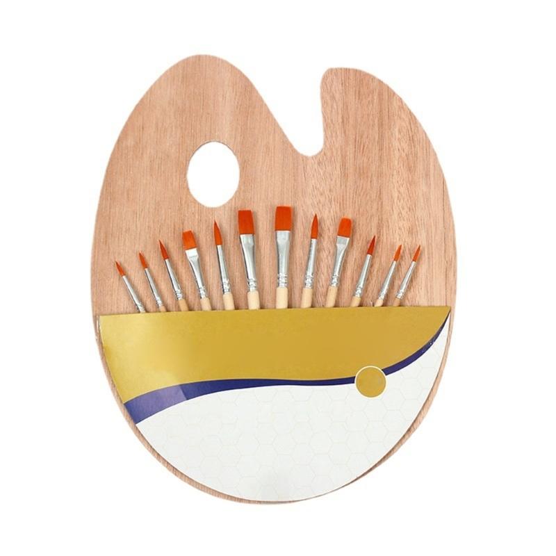 

Round/Flat/Fine Tip Brush Paintbrushes Nylon Hair Artist Acrylic Paint Brushes Painting Paint Brush Set for Watercolor 1