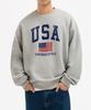 UNDEROFF Peach Skin Essential Vintage Usa Fleece-Lined Sweatshirt Black