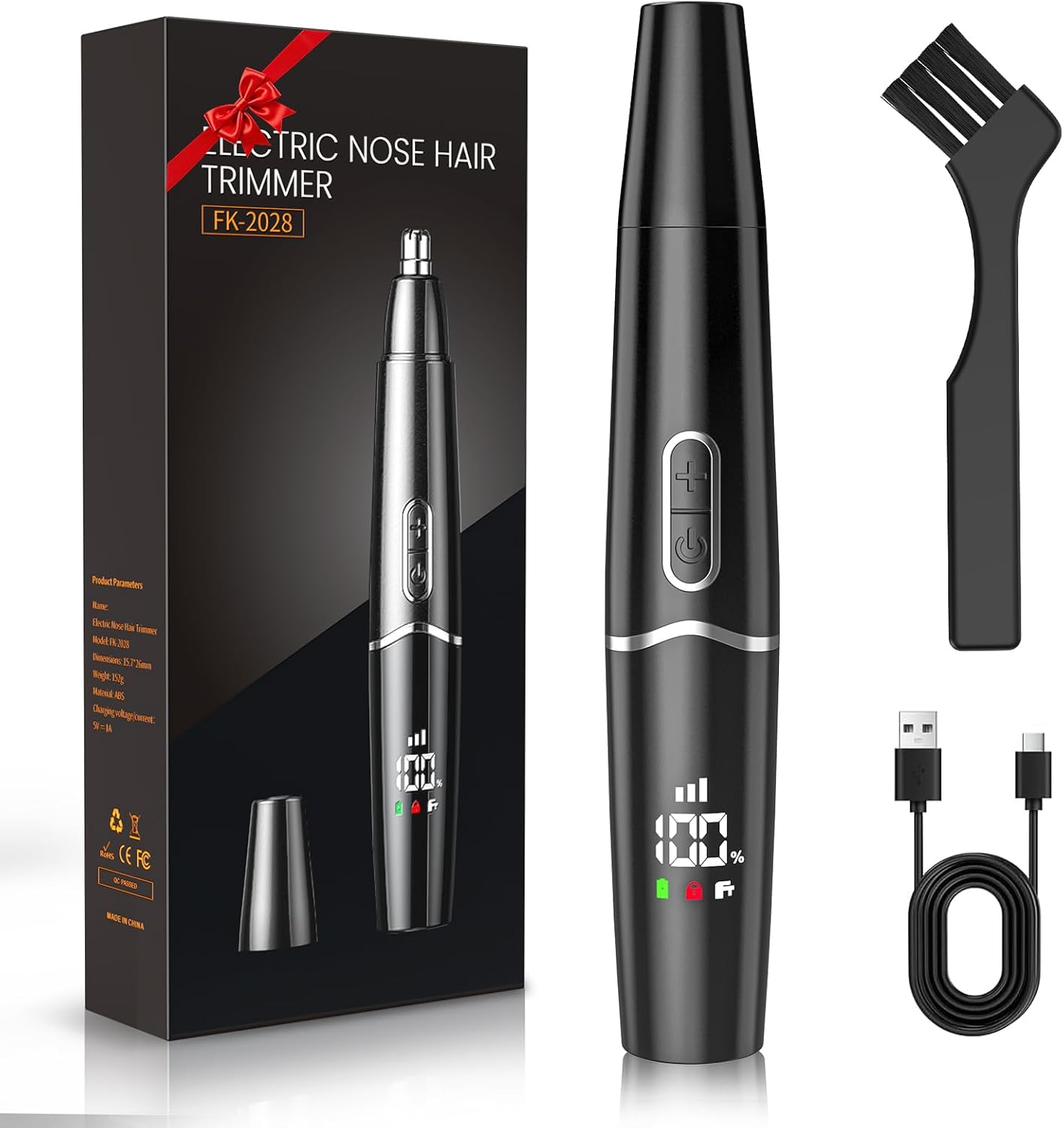 

Trimmer with LED Display for Men Women, Painless USB Rechargeable Eyebrow & Facial & Nose Hair Trimmer United States