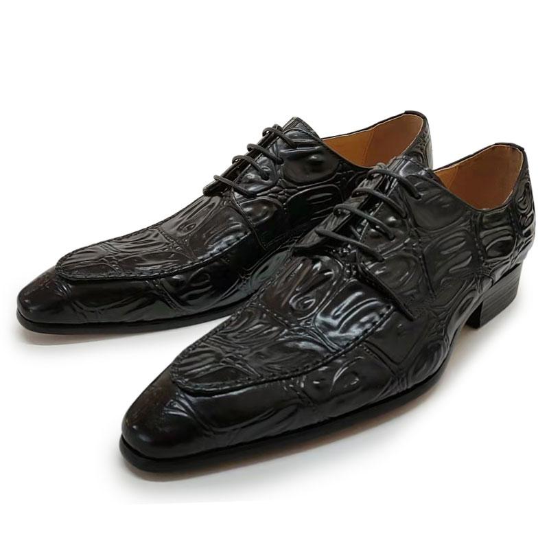 Fashion Luxury Crocodile Pattern Formal Leather Shoes Office Fashion Modern Style Sapato Social Masculino Zapatilla Customized Service
