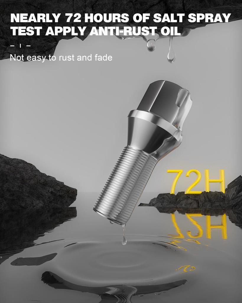 GAsupply 12x1.25 Lug Bolts for Jeep Compass, Renegade, Cherokee, Fiat,