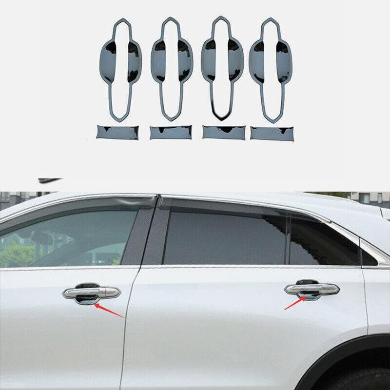For Cadillac XT4 2019-2024 Bright black Exterior Side Door Bowl Cover Trim 8PCS
