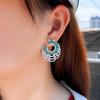 Needle French Light Luxury C-Shaped Geometric Earrings Daily Temperament Lace Zircon Earrings Stud Earrings