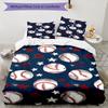 3pcs Baseball Bedding Set Duvet Cover Closure Includes 1 Duvet Cover & 2 Pillowcases, Soft and Comfortable for All Seasons.