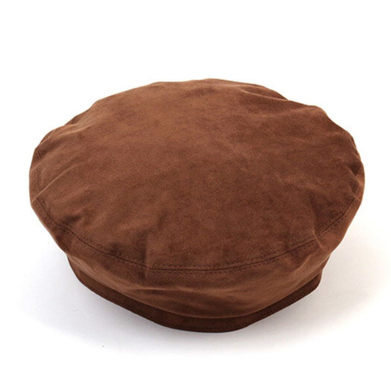 Universal chemistry Belted Brown Suede Beret Beret