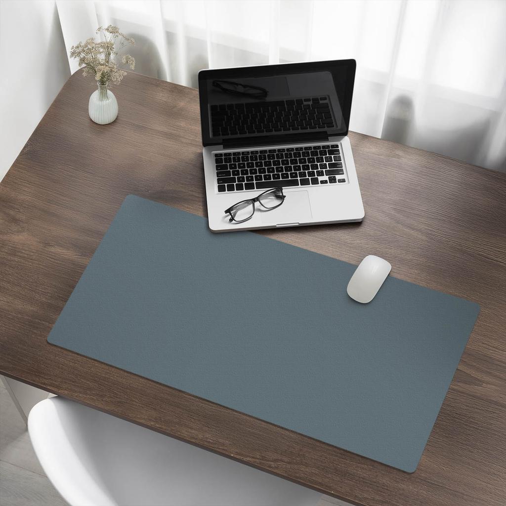 Anti-slip Desk Mat with Print, Dark Teal Color, 90x45 Cm