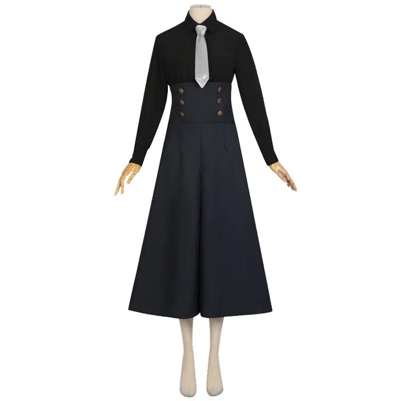 Anime Jujutsu Kaisen Mei Mei Cosplay Kostým Uniforma Košile Culottes Kravata Paruka Kompletní sada Kostým pro Halloween na karnevalovou párty pro ženy
