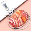 Pendant Red Botswana Agate Gemstone Gift For Her 925 Silver Jewelry 2.25"