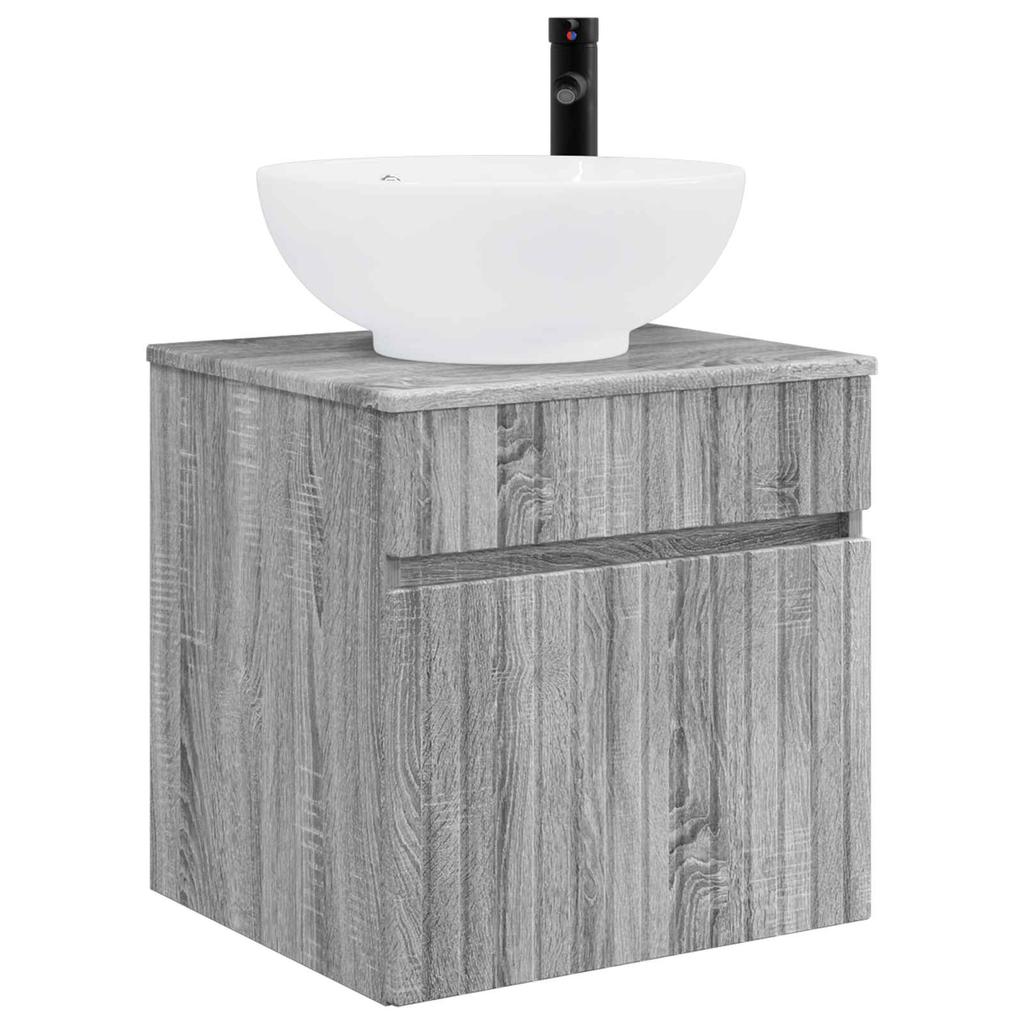 Bathroom Cabinet Set 4 Pcs Grey Sonoma 103.5 X 15.5 X 70 Cm