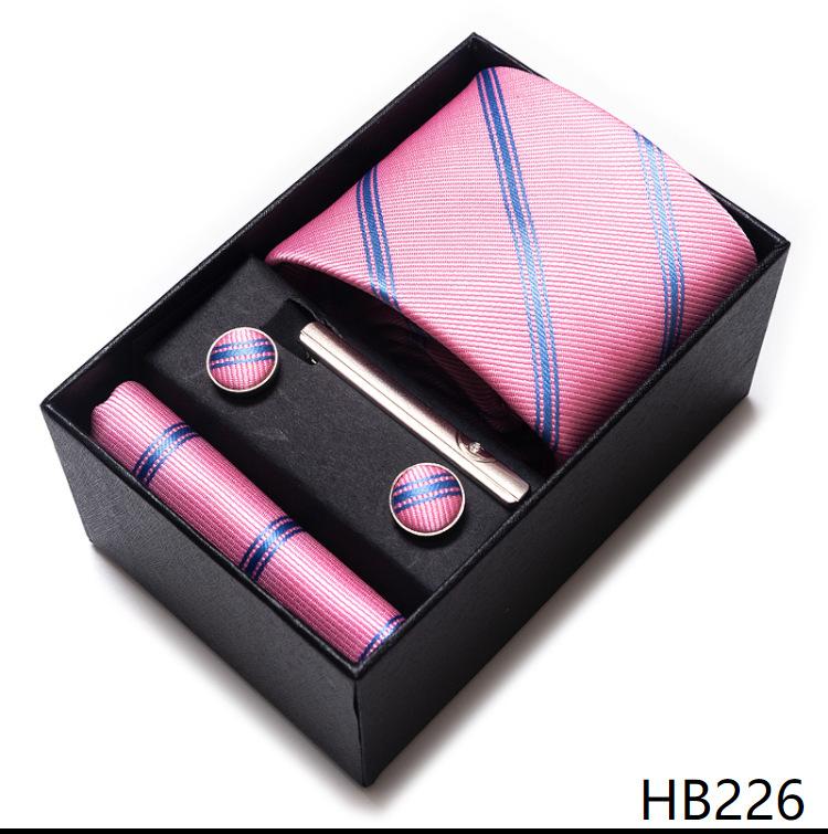 Gift Box Men'S 8Cm Tie Business Dress Jacquard Yarn Business Career Tie Set Men