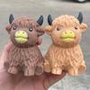Süßes Schottisches Hochlandrind Squishy Knetspielzeug Kawaii Rind Dehnbar Langsam Aufgehend Fidget Spielzeug Für Erwachsene Stress Angst Linderung Geschenke