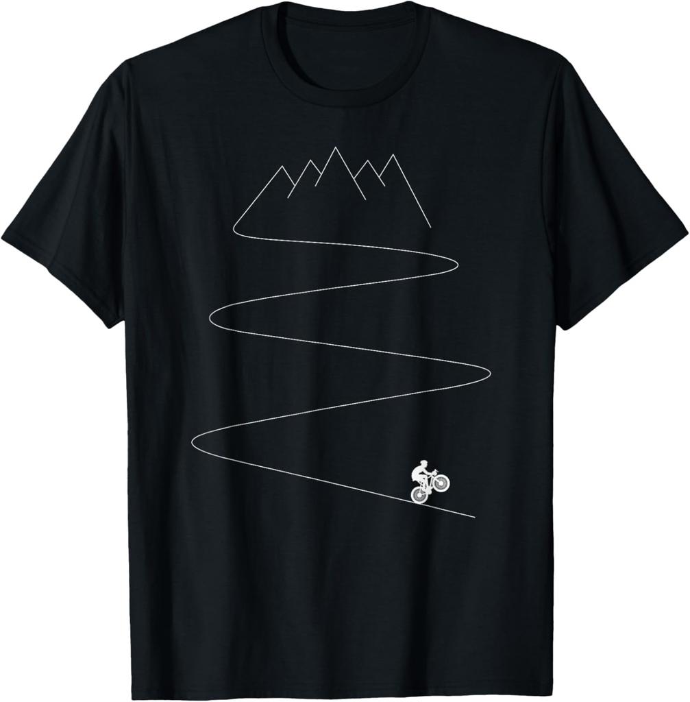 Mountain Biking  Cyclist Rider Bicycle Single Track Riding TShirt Customizable Graphic T Shirts Print on Demand Ropa Hombre