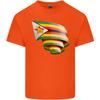 Curled Zimbabwe Flag Zimbabwean Day Football Unisexs Light Cotton TShirt