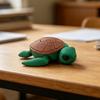 3D-gedruckte Schildkrötenverzierung, winzige Schildkrötenfigur mit beweglichen Gelenken, süßes Mini-Schildkröten-Fidget-Spielzeug für Kinder und Erwachsene, Stressabbau, Schreibtischzubehör