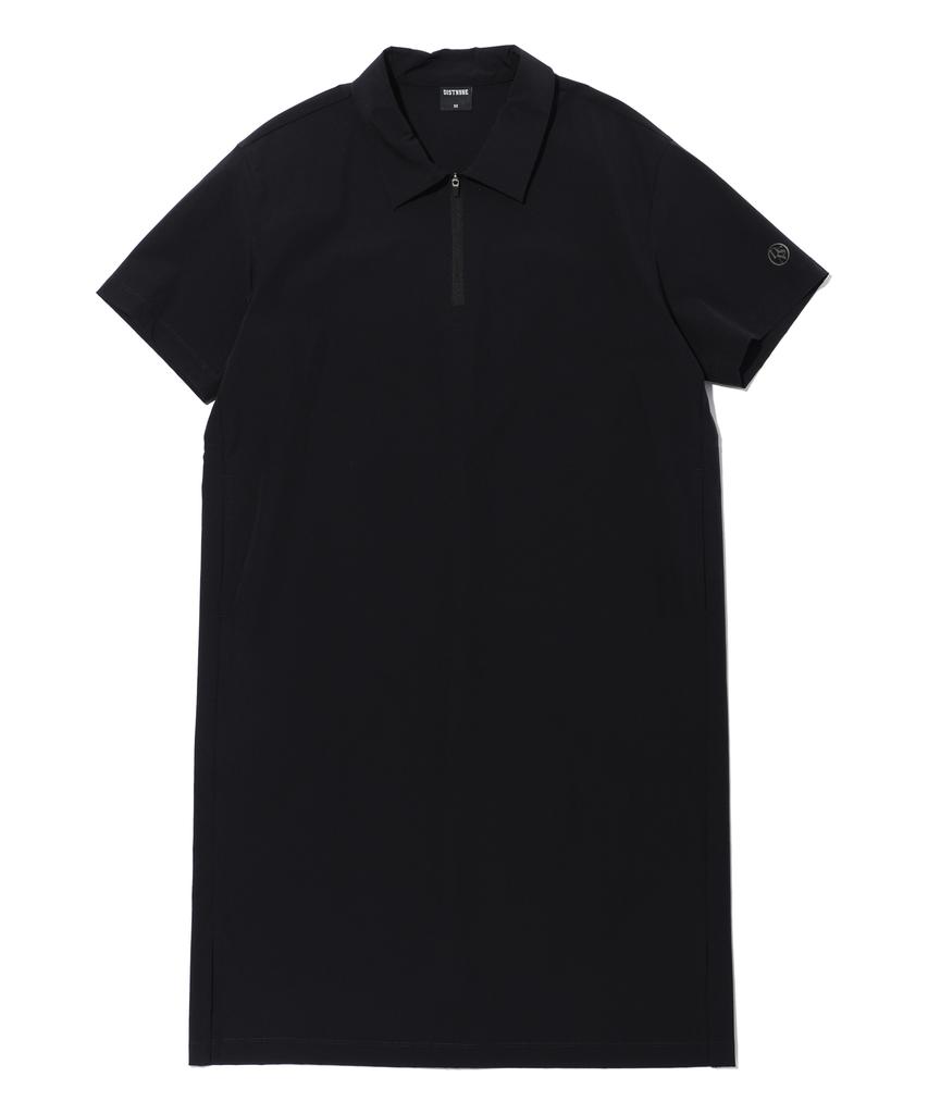 Dist Nine String Short Sleeve Collared Dress Black (Lp2Of220-076)
