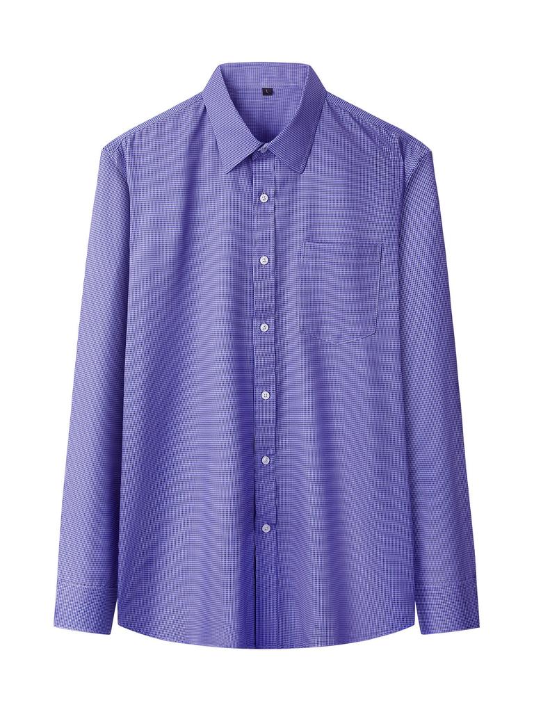 Lässiges Karomusterhemd Herren Langarm Slim-Fit Hemd Herren Langarm Dünnes Hemd Herren Sommer