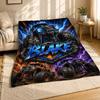 Blake Monster Truck Coral Fleece Blanket