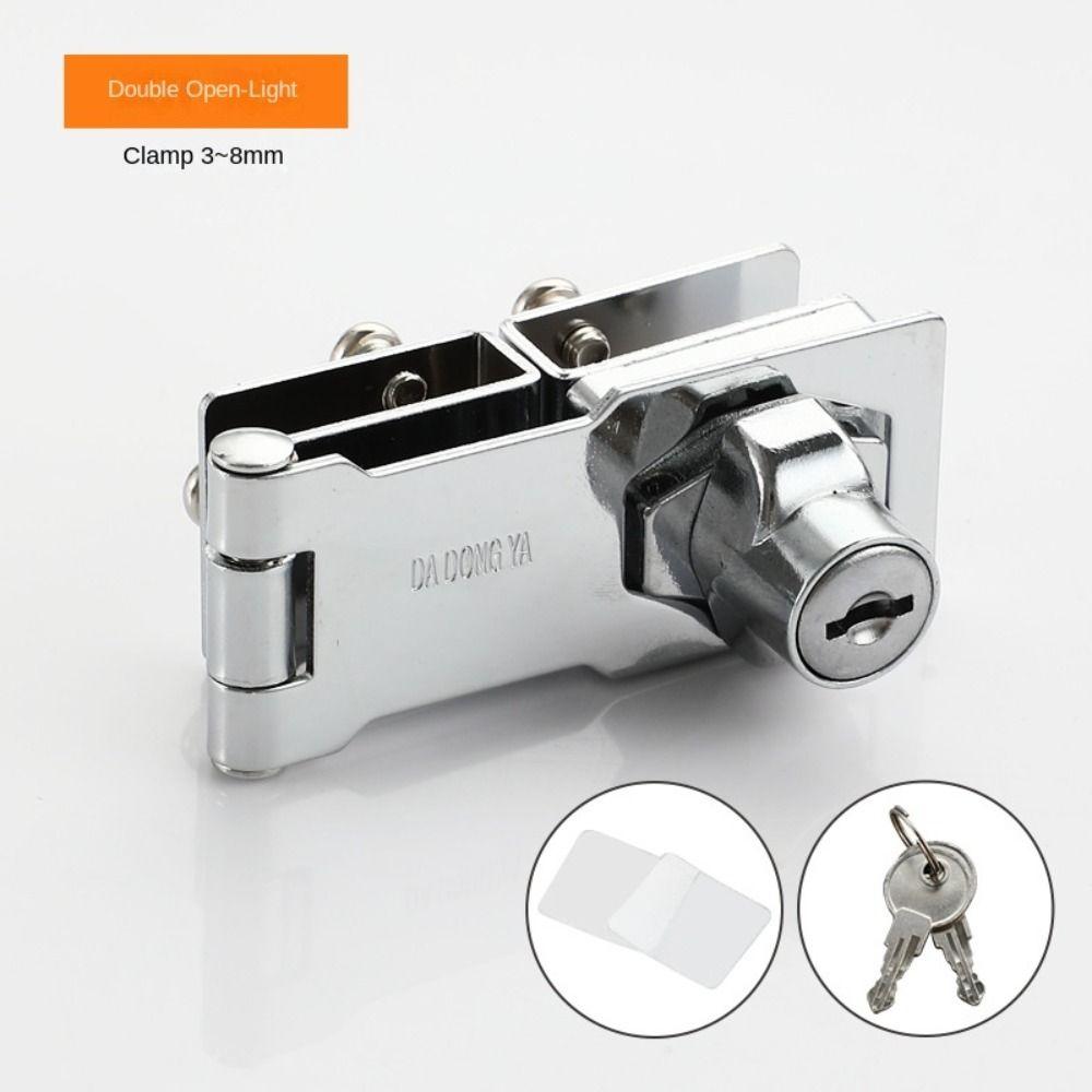 Security Cabinet Display Lock Zinc Alloy Lockset New Glass Door Lock  Glass Door
