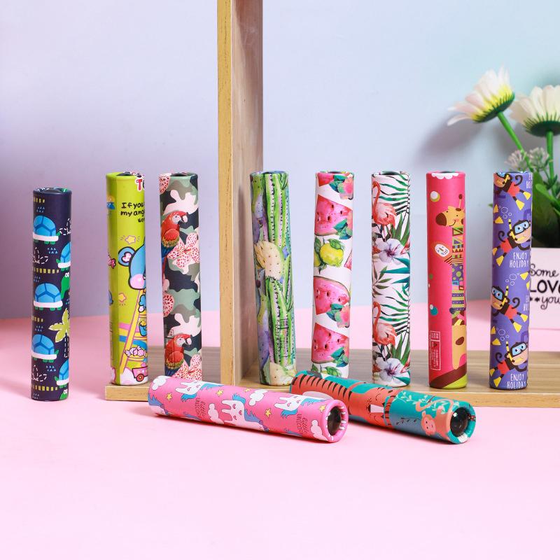 Desene animate drăguț caleidoscop magic jucărie portabilă rotativă caleidoscop clasic experiment științific jucării educative cadouri pentru copii