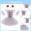 Sparkling Princess Clown Dress Set For Children's Halloween Show