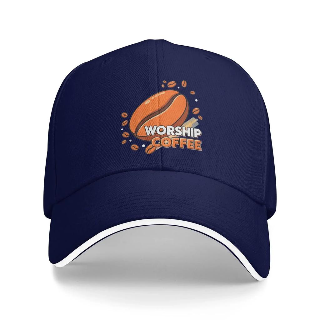 Worship Coffee Baseball Cap Men Adult Custom DIY Trucker Hat Spring Classic Outdoor Sport Breathable Baseball Caps