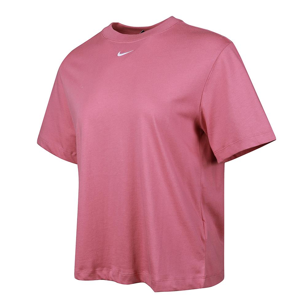 Nike Logótipo da Marca da Série Estilo de Vida Desportivo Estampa Retrô Americana Camiseta Básica de Manga Curta Tops Femininos Vermelho Melancia CT2588-614