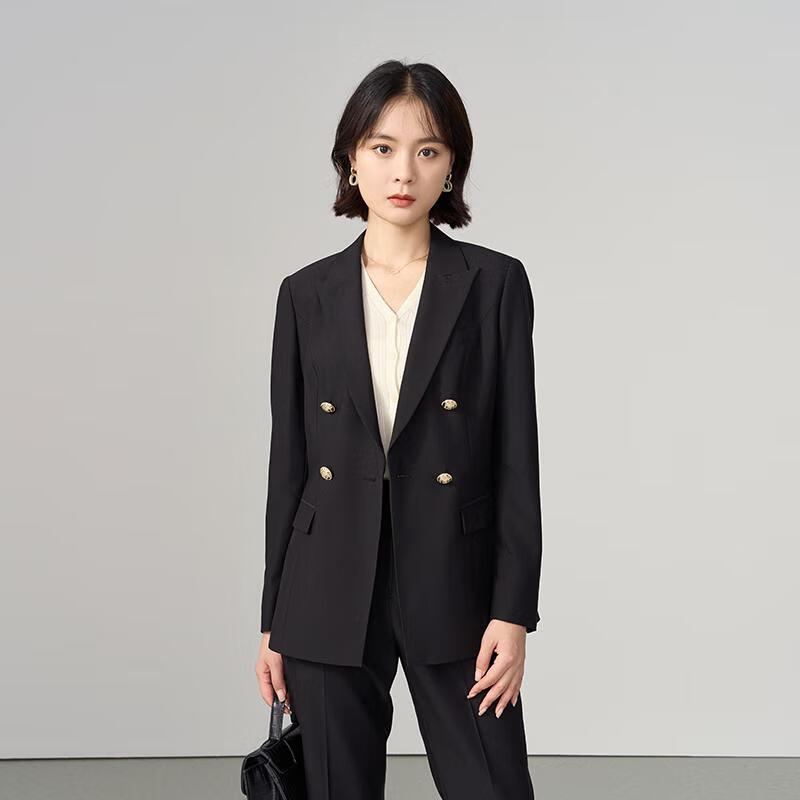 

Women s Slim Fit Professional Navy Blue Suit Jacket S
