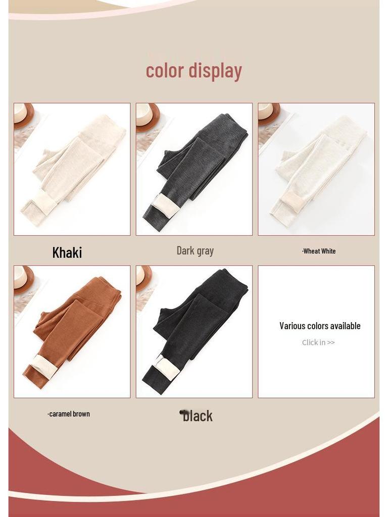 Women's High Waist German Velvet Cashmere-Lined Leggings - Slimming, Warm, Autumn/Winter Outerwear