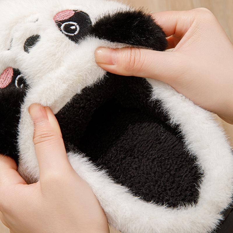 Women Slippers Cute Cartoon Panda Animal Slippers Girls Polar Bear Home Warm Shoes Female Plush Winter Cotton Slippers