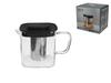 Glass Kettle With Infuser Pitcher For Brewing Tea Herbs Coffee