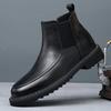 Fashion New men's Chelsea boots Fashionable minimalist British style Outdoor leisure business party Daily office dress Brown shoes