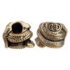 1set 2pcs Brass European Beads Large Hole Beads Snake Antique Bronze 13.5x16.5x15.5mm Hole: 6mm