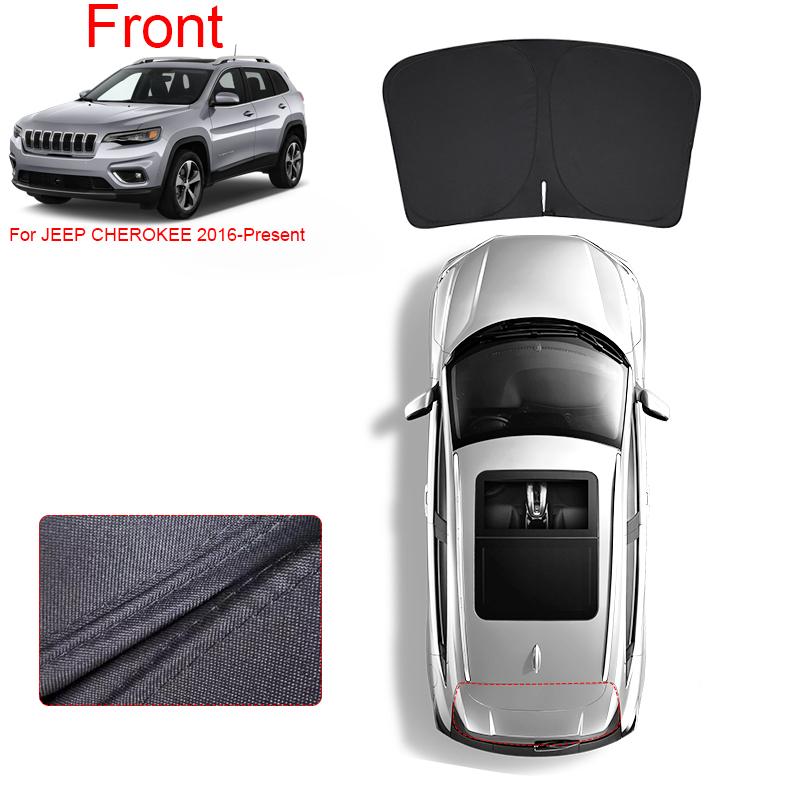 Car Black Window Privacy Sunshade For JEEP CHEROKEE 2016-Present Auto Anti-UV Heat Insulation Protect Cover Interior Accessory