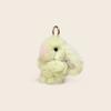 Bunny Keychain Plush With Flower Print For Bag Pendant Decoration Gift Kids