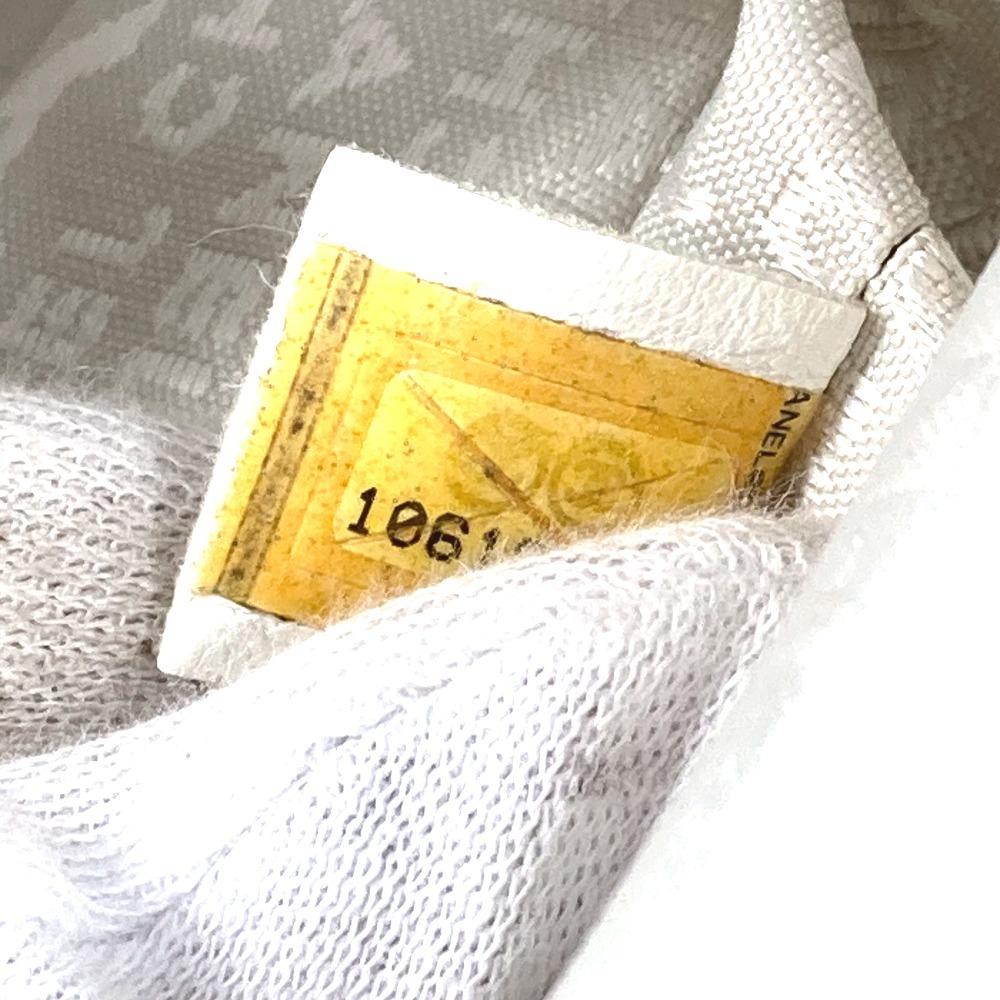 CHANEL Arabesque Bag Tote Bag Hand Bag Canvas White/Dark Navy Based