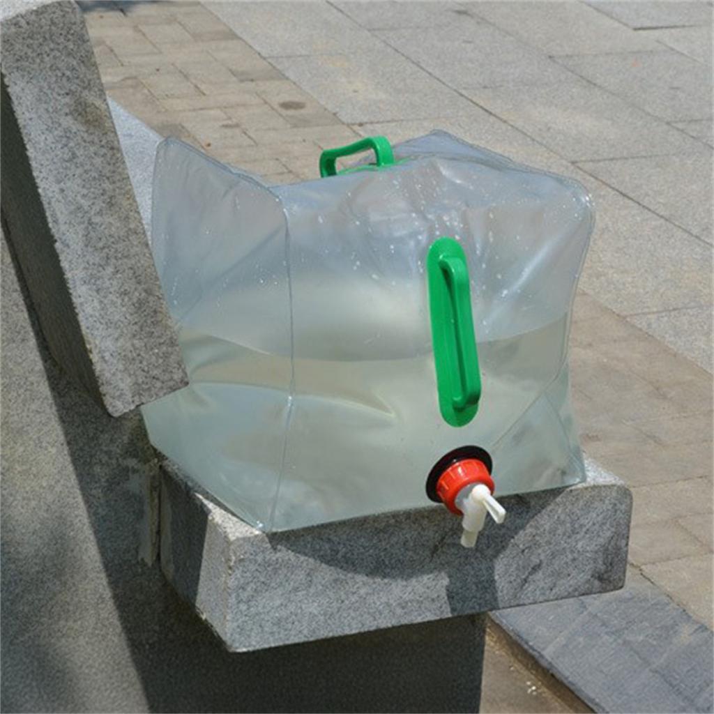 20L Portable Water Bag Foldable Transparent Outdoor Camping Hiking Emergency Storage