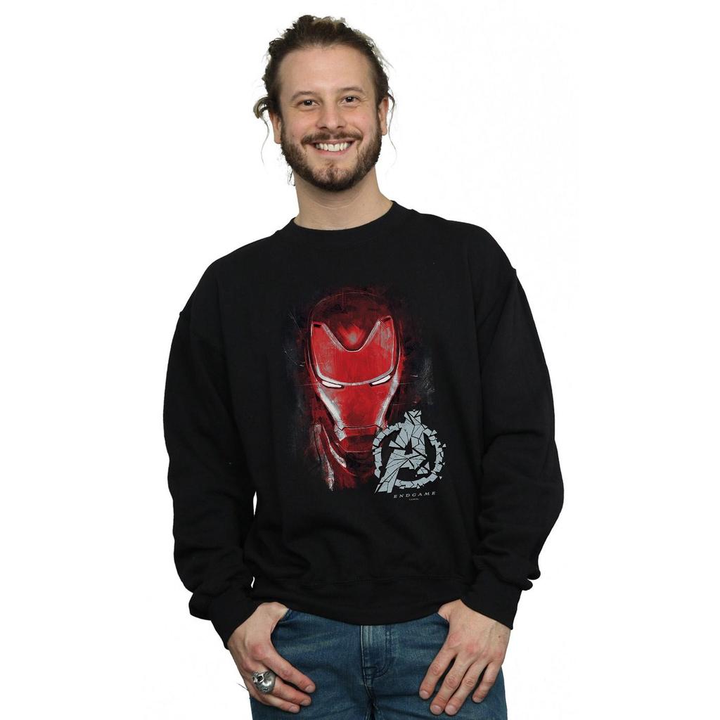 Marvel Mens Avengers Endgame Iron Man Brushed Sweatshirt