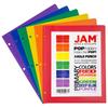 Durable Plastic Folders with 3 Hole Punch 6 Pack Assorted Colors Two Pocket Design Business Card Slot Ideal School Office Home