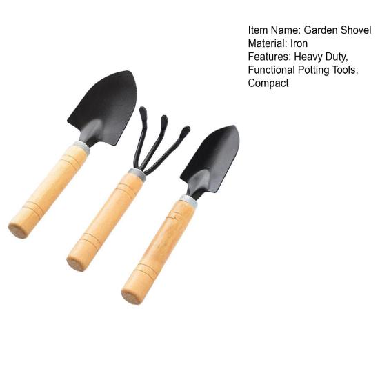 3Pcs/Set Small Garden Tools Mini Gardening Shovel Trowel Hand Rake Heavy Duty Coated Plant Care Tools for Succulents Bonsai Potted Plants