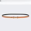 Narrow Belt Women's Fashionable Versatile Dress Belt Thin Decoration Retro Gold Buckle Summer Trousers