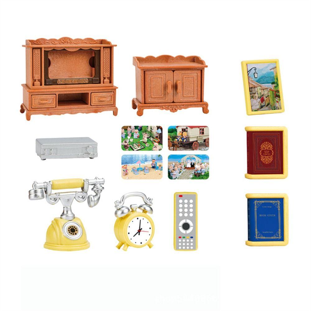 For Children Bathroom Dollhouse Furniture Kitchen Cooking Toy Pretend Play Toy Miniature Furniture