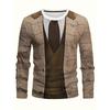 Men's Fashion 3D Digital Printed T-shirt Imitation Collar