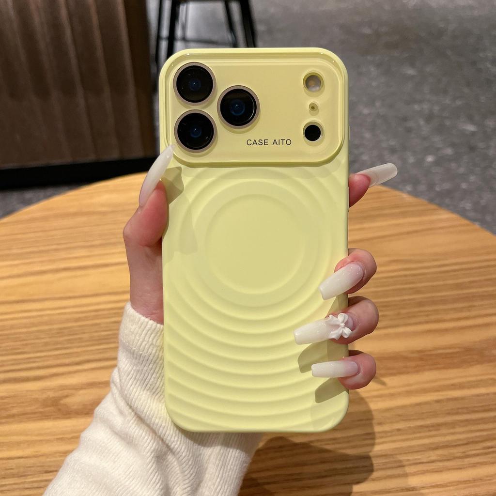 Wave Pattern Magnetic Suction Case for iPhone 17 Pro Max - Compatible with 17 Large Windows, Apple 16, and iPhone 14/15.