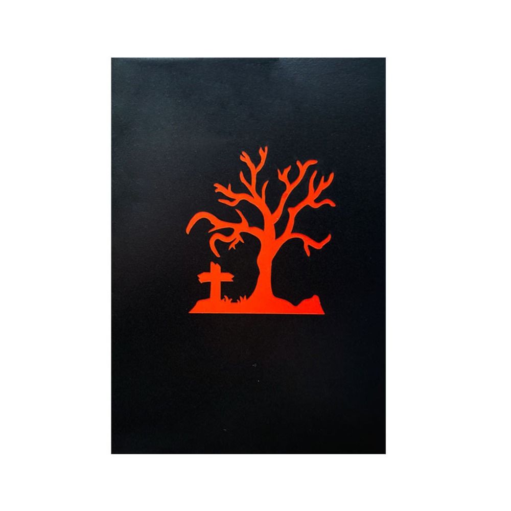 Paper Halloween Ghost House Greeting Card Thank You Blessing Card  Party Favors Gifts