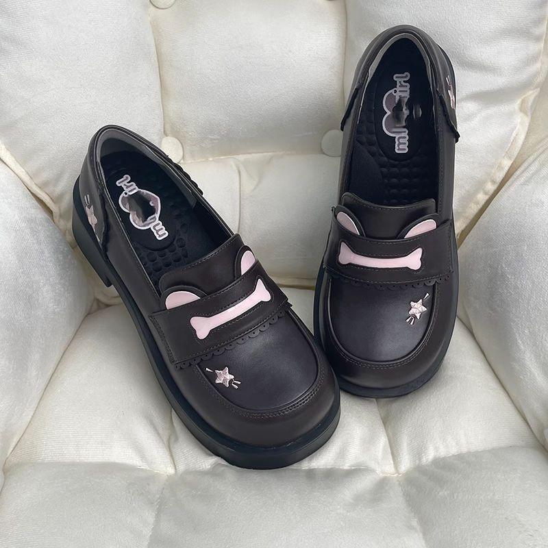 Fairy wind small leather shoes female niche design sense JK uniform loafers student platform heightening single shoes Mary Jane shoes