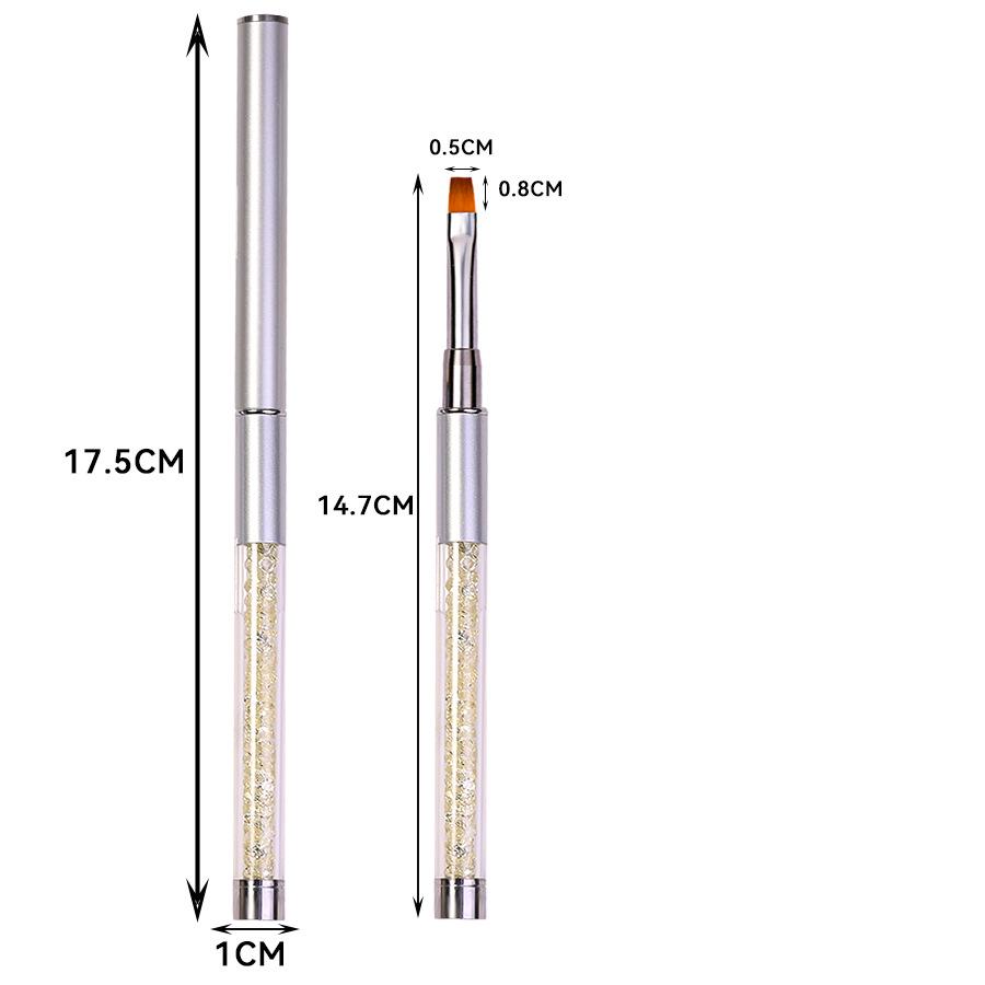 Cross-Border Nail Art Gel Pen: Flat Head, Crystal Carving, Liner, Color Painting, Flower Design