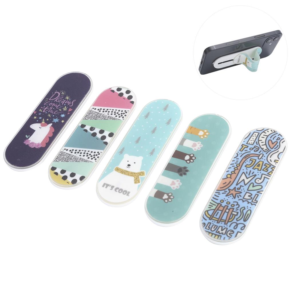 MOMO STICK 5 Piezas Almohadilla de Gel Adhesiva Reutilizable Soporte Anillo Agarre para Dedos para Teléfono IOS