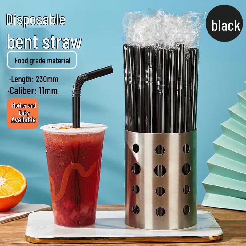 Individually Wrapped Food Grade Bent Plastic Straws